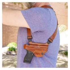 GALCO Miami Classic II Right Hand Tan S&W M&P 9/40 Shoulder Holster (MCII472) -Outdoor Equipment Shop media 11008.1680121169