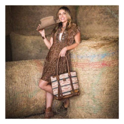 STS Palomino Tote Multi-Light Pink Serape Shoulder Bag (30276) -Outdoor Equipment Shop media 12687.1677852664