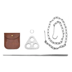 GRITR Camping Tripod Grill Board Set And Collapsible Fire Blower Pipe -Outdoor Equipment Shop media 13522.1677840206