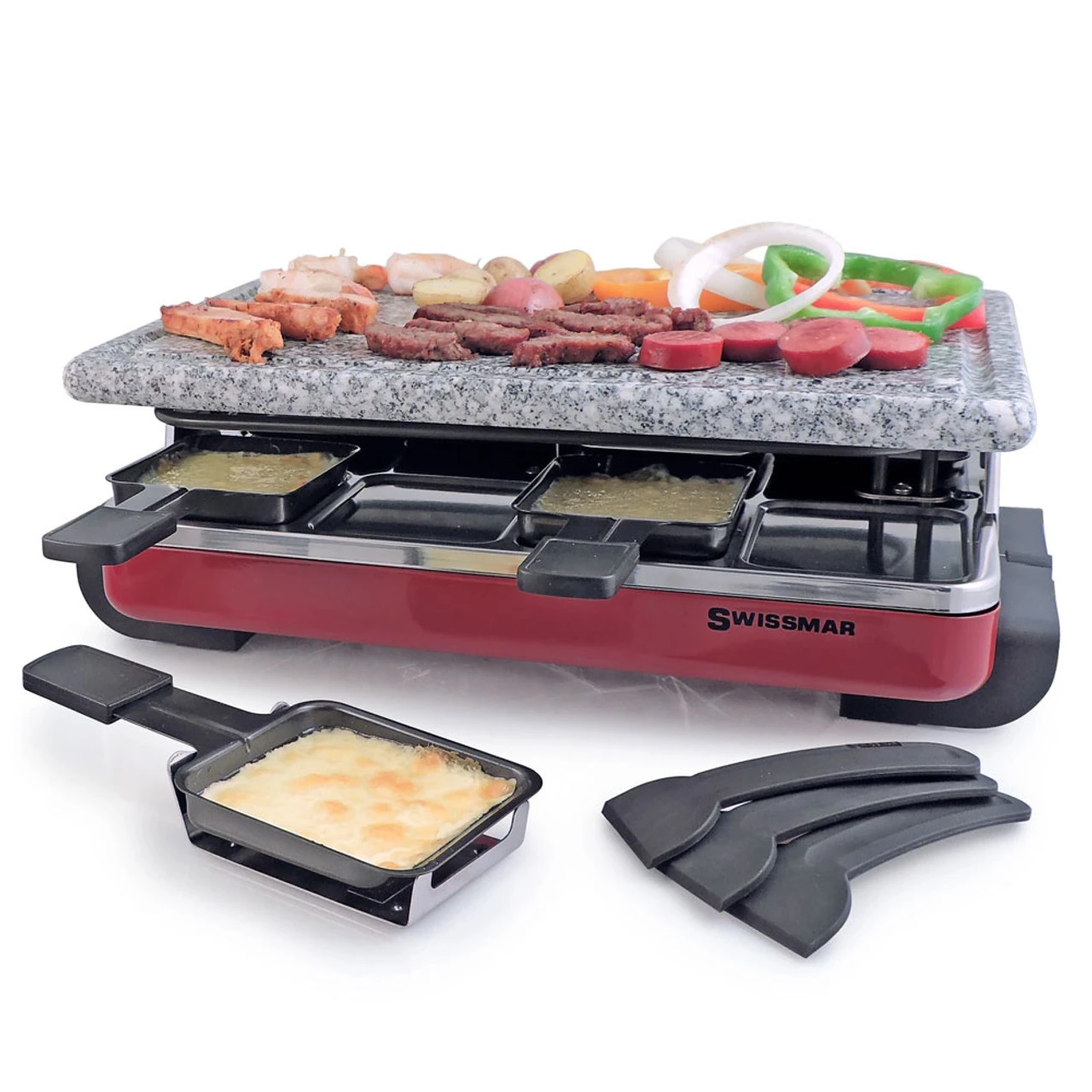 SWISSMAR Classic 8 Person Red Raclette Grill 4 SWISSMAR Classic 8 Person Red Raclette Grill - Image 4