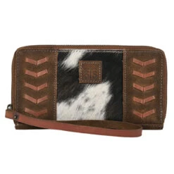 STS Cowhide Brown Suede Saddle Tramp Bentley Wallet (STS-61378)