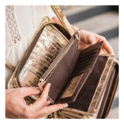 STS Flaxen Roan Evie Organizer Gold/Brown Wallet (31182) -Outdoor Equipment Shop media 75052.1675759645